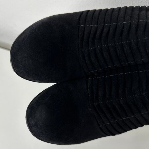 Salvatore Ferragamo Black Suede Narni Stiletto Bootie Side Zip 8 - Picture 15 of 16